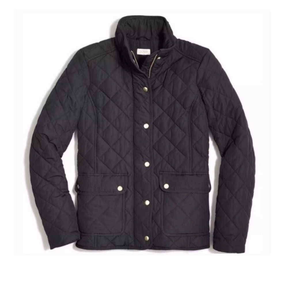 Women’s J Crew Black Quilted Jacket